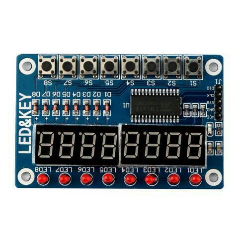 TM1638 Seven Segment Digital Tube 8 Digit LED Key Display Module