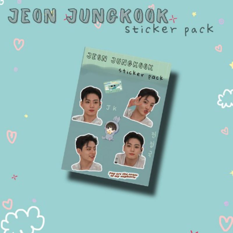 

[ready stock] DECO STICKER JEON JUNGKOOK VER 1 STIKER VINLY STICKER DEKORASI DAILY JOURNAL STIKER FANMADE