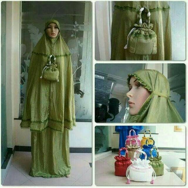 GROSIR MUKENA TRAVELING PARASUT SUPER SIZE BESAR MERK AR-RAHNI 100% ASLI