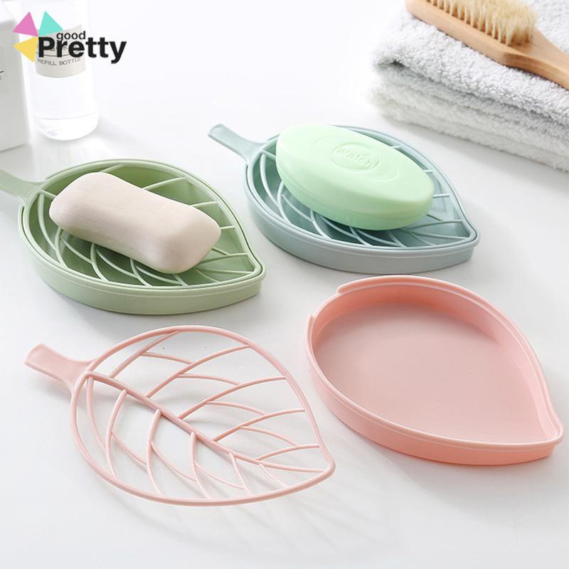 Kotak Sabun Daun Kreatif Kamar Mandi Gratis Punch Suction Cup Toilet Drain Soap Rack - PD