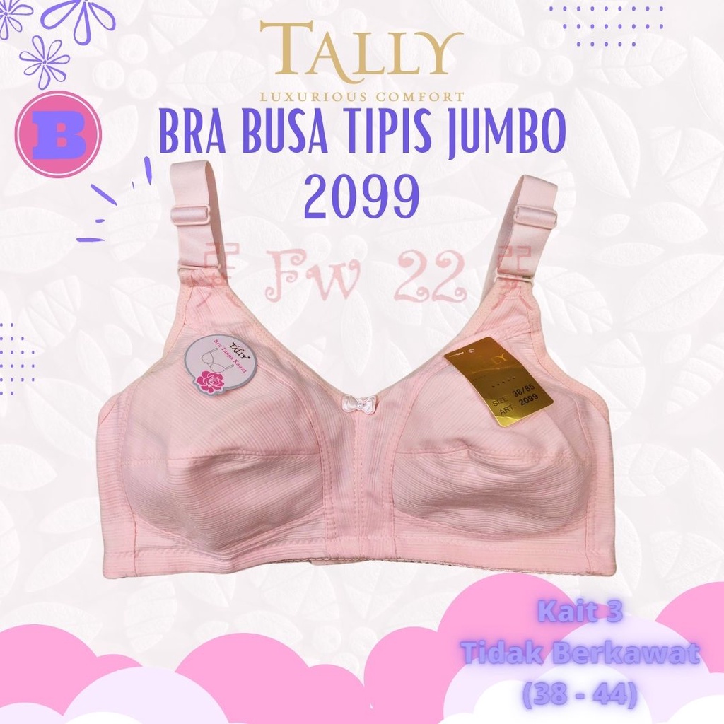 Bh Tanpa Kawat Tally 2099 Bh Jumbo dengan Busa Tipis dan Cup B