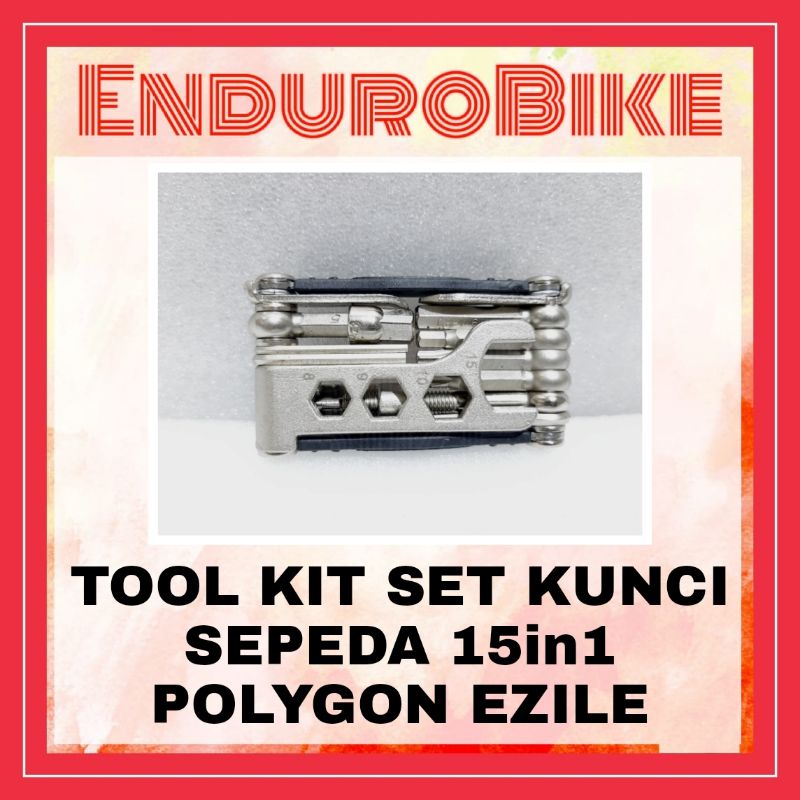 TOOL KIT SET KUNCI SEPEDA POLYGON EZILE 15in1 TOOLKIT L OBENG POLYGON EZILE ENDUROBIKE