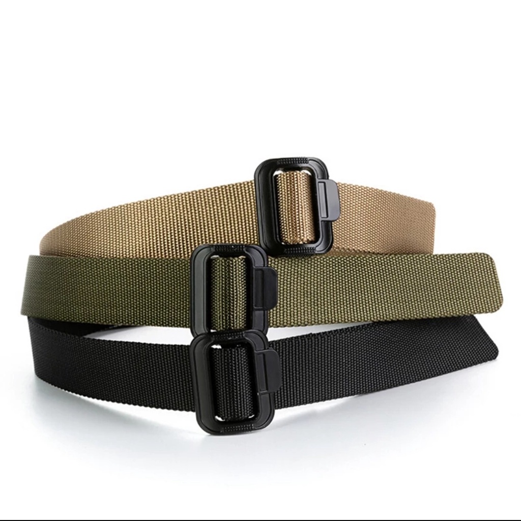 Ikat Pinggang Pria Sabuk Nylon Tactical Gesper Coating Men belt S036