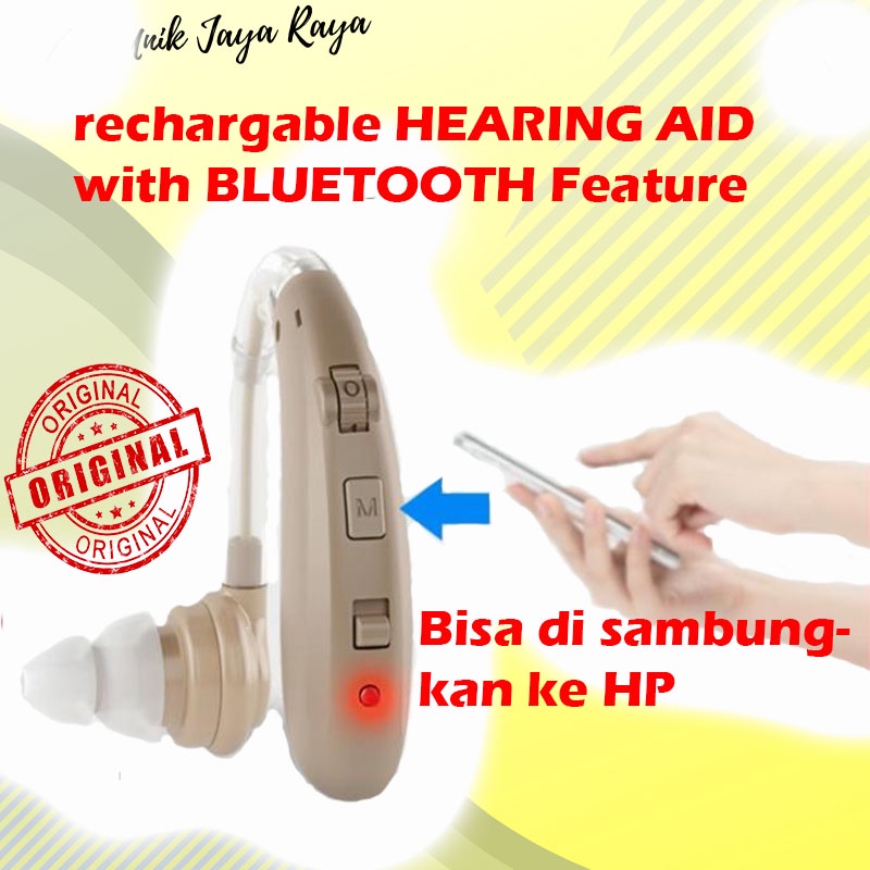 Jual Alat Bantu Pendengaran Bluetooth Dengar Bisa Di Cas Rechargeable Hearing Aid Original K