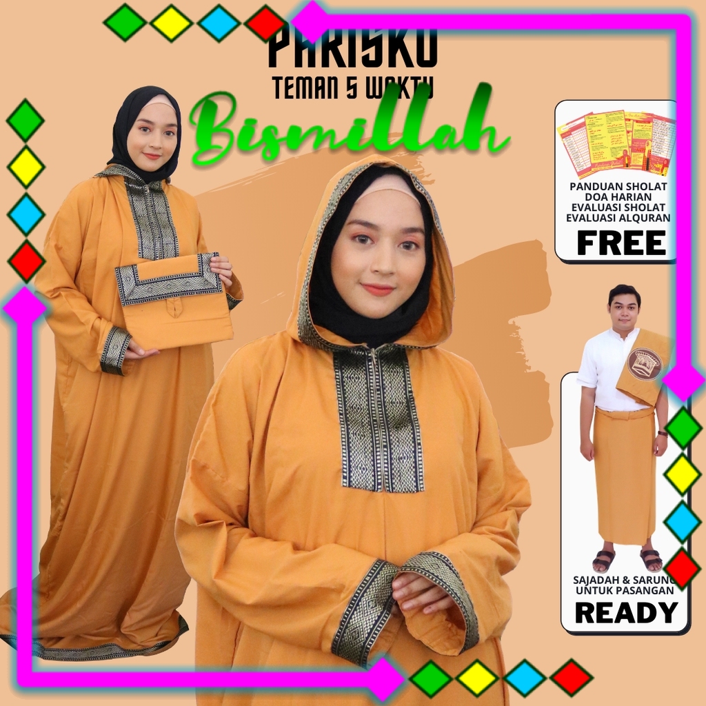 PARISKU Mukena terusan polos dewasa jumbo mukenah eksklusif model mukena sarung sajadah terbaru 2020