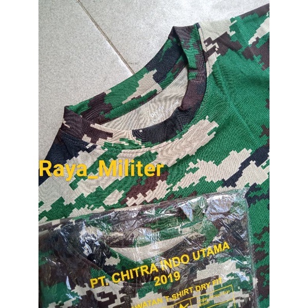 ORI 100%. kaos Dry fit loreng Raider jatah TNI AD 2019.