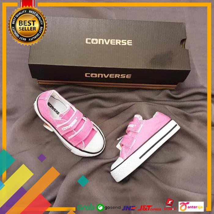 SALE.. SEPATU CONVERSE ANAK PEREKAT PENDEK SIZE 18-35 MURAH / KADO ANAK KECIL ..TERMURAH