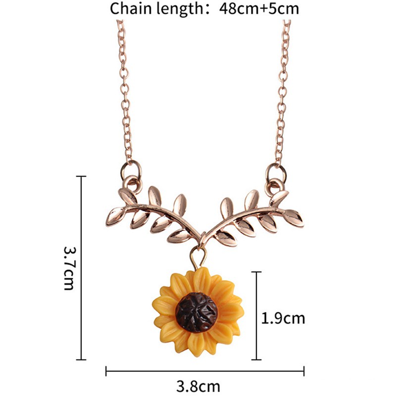 Pendant Pearl Sunflower Necklace Charm Simple Elegant Collarbone Chain Jewelry