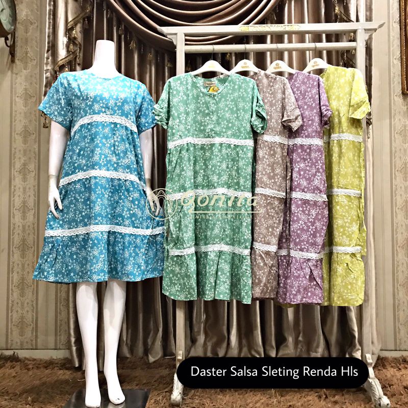 Qonita Daster Salsa Sleting Renda Hls || By Qonita Batik & Boutique || Qonita Batik Pekalongan