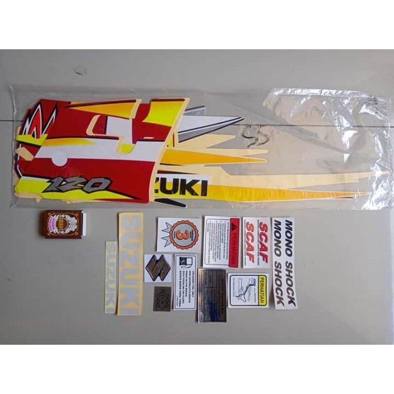 striping sticker lis satria hiu merah-putih