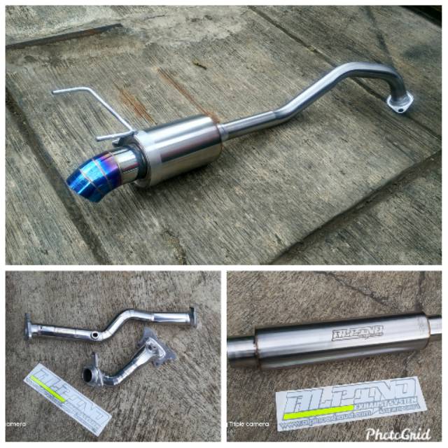 Full set alpino exhaust sistem for honda jazz ge8 muffler alpino S03 burntip
