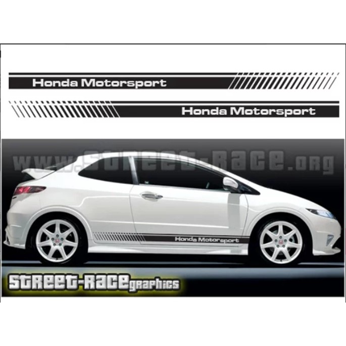 STIKER STRIPING LIST HONDA MOTORSPORT STIKER CUTTING MOBIL HONDA JAZZ MOBILIO BRIO CIVIC ACCORD CITY