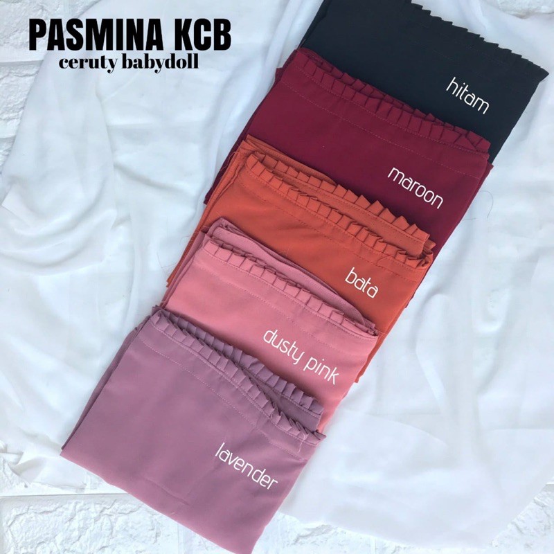 PASMINA TALI KCB CERUTY BABYDOLL / HIJAB JILBAB PASHMINA LIPIT INSTAN TERMURAH