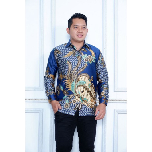 KEMEJA BATIK PRIA SEMI SUTRA SILKY PREMIUM