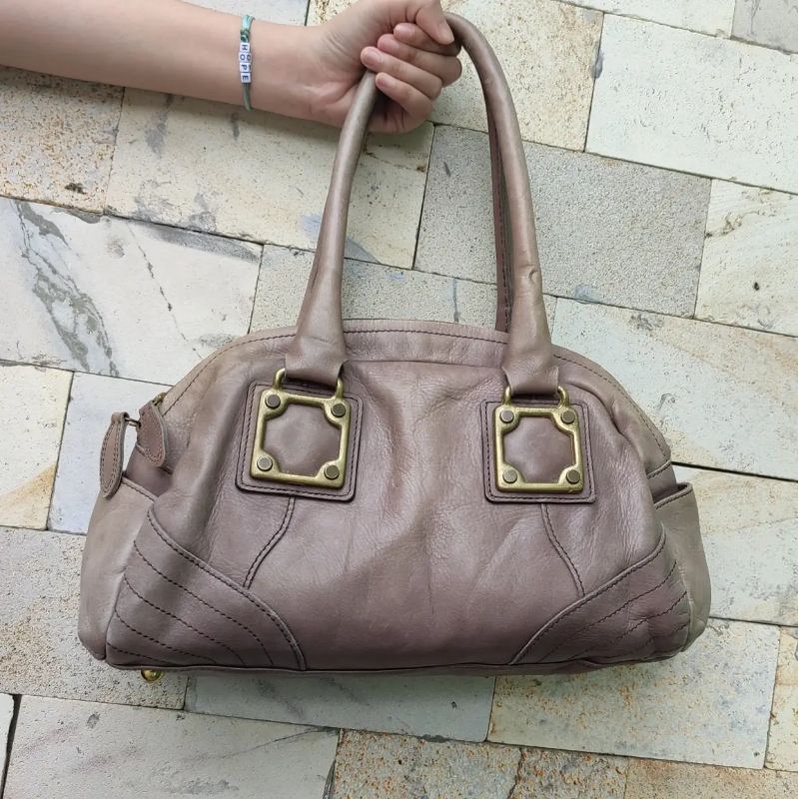 Tas SELVEDGE JAPAN Authentic Original Boston Satchel Vintage Tote Shoulder bahu Kulit asli Full Genu