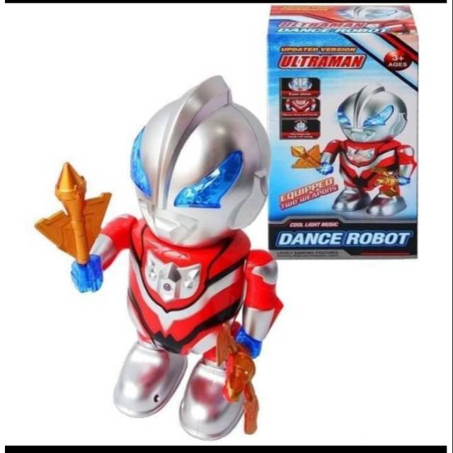 Mainan anak robot dance hero ultraman dancing, menari