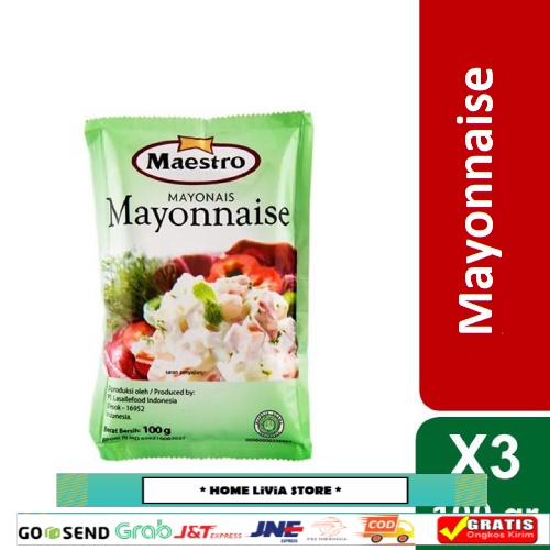 

Maestro Mayonnaise Sachet 100 gr Triple Pack