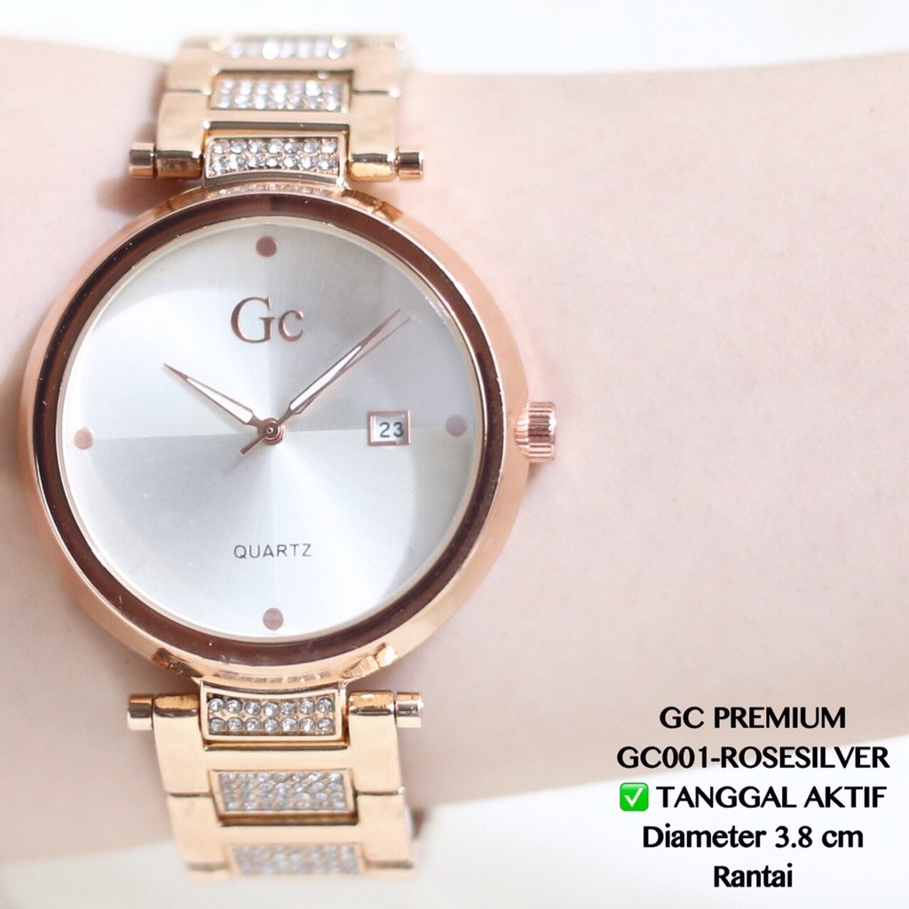 Jam tangan GC guess collection rantai tanggal aktif ukuran unisex pria wanita fashion terbaru