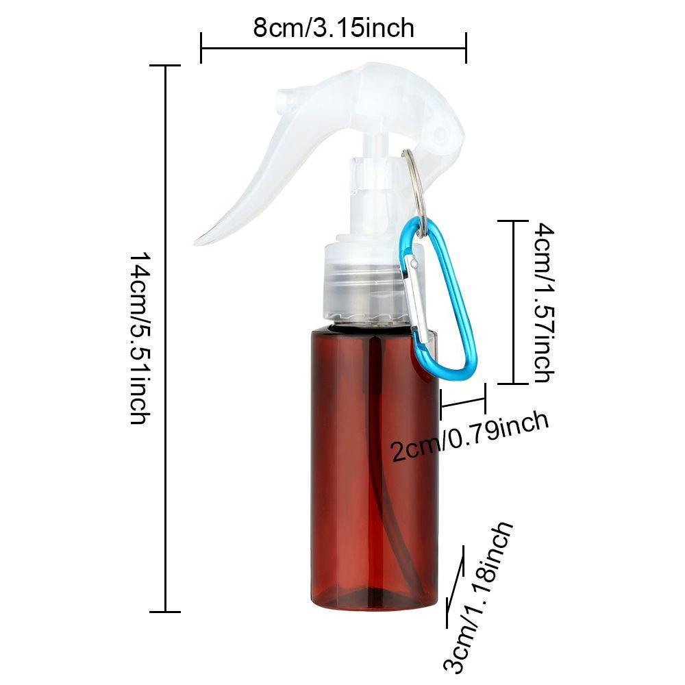 R-flower 60ML Trigger Spray Botol Baru Travel Aksesoris Parfum Atomiser Dengan Kait Carabiner Wadah Kosong