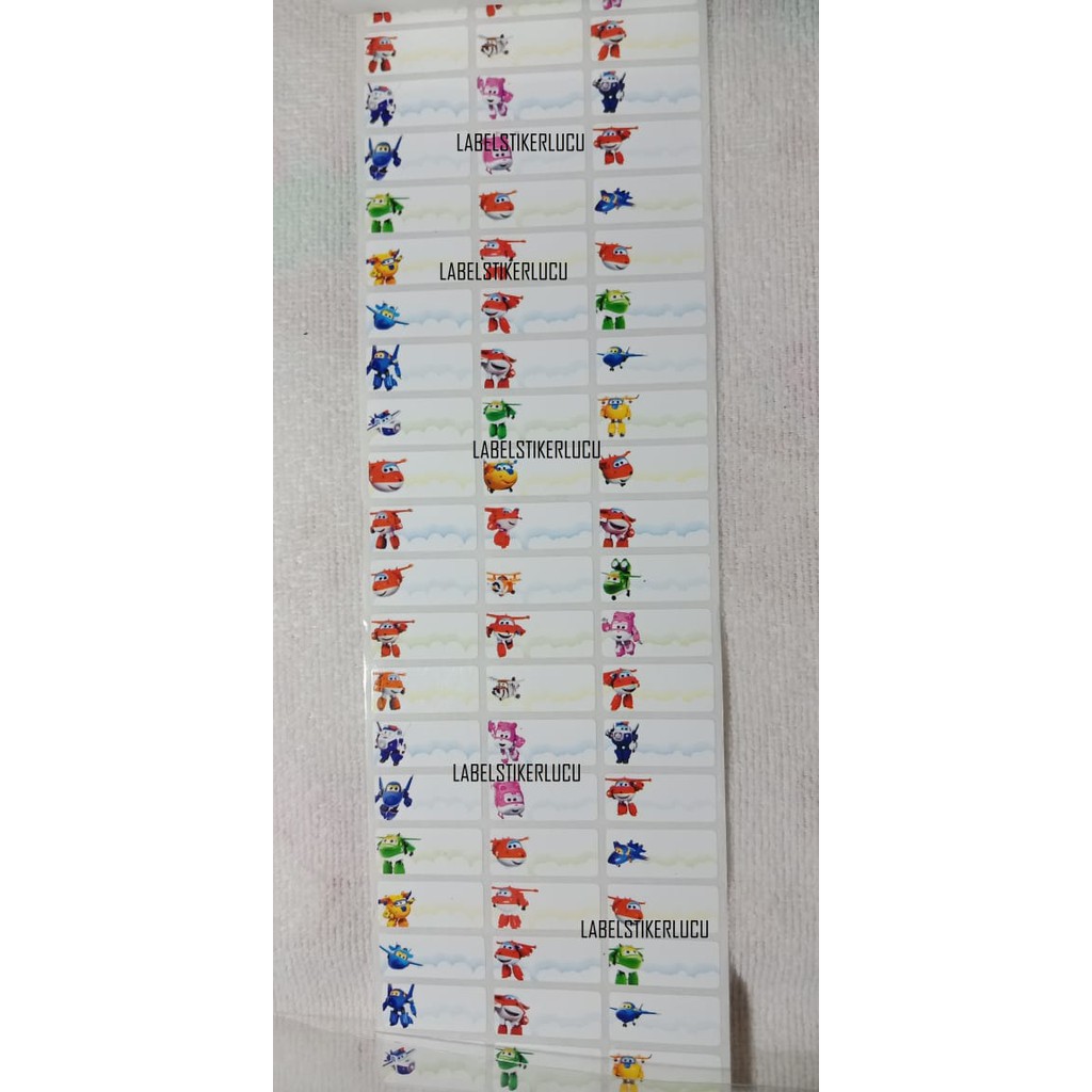 

Sticker Label Motif Superwing (isi 72pcs) variasi gambar