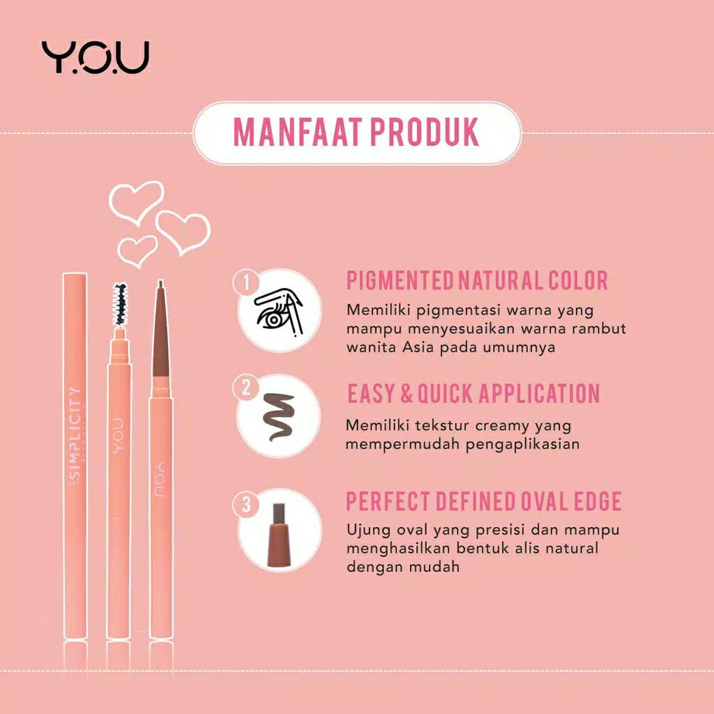 Kosmetik You The Simplicity Brow Styler | Pensil Alis You