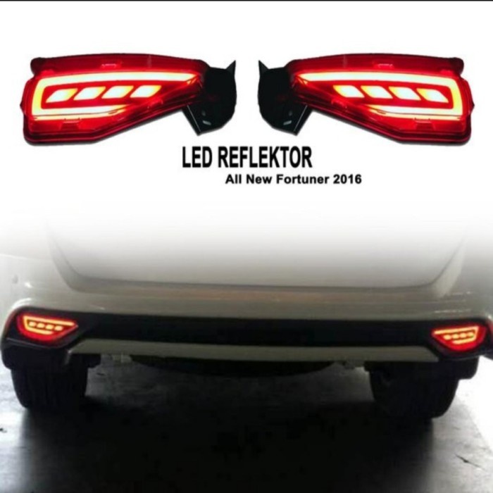 REFLEKTOR LED LAMPU BUMPER BELAKANG MOBIL NEW FORTUNER VRZ 2016 2017 2018 2019 2020 2021 2022