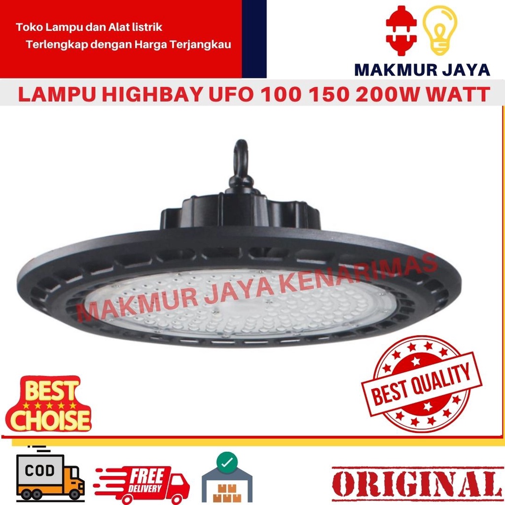 Lampu highbay ufo 50W 100 150w 200w watt led industri gudang 50W 100W 150W