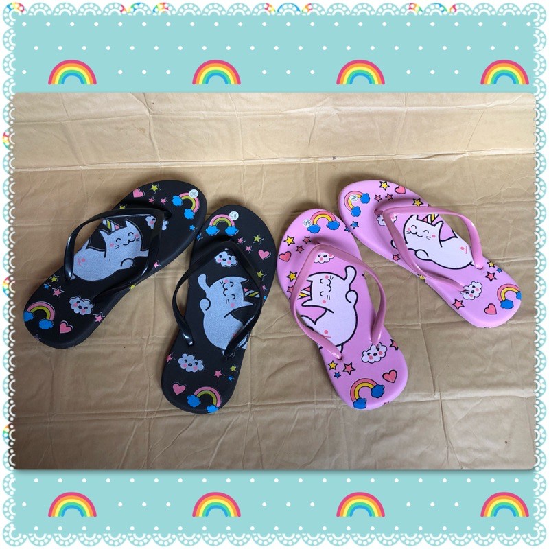 SANDAL JEPIT MOTIF KUCING | SANDAL JEPIT KARAKTER | SANDAL JEPIT MURAH