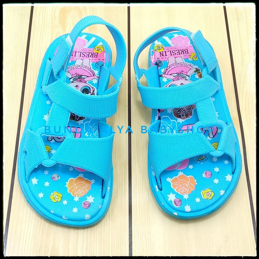 Sendal Anak Perempuan Usia 5 6 7 Tahun Kartun Elastis - Sepatu Sandal Anak Cewek Lentur Anti Licin Banyak Warna