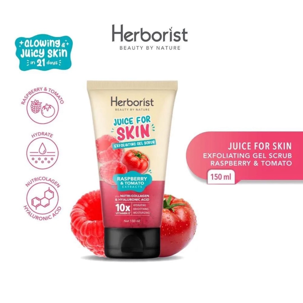 Herborist Juice EXFOLIATING GEL scrub 10x VITAMIN E