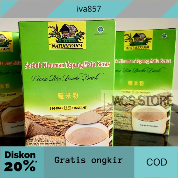 

PROMO TEPUNG MATA BERAS NATUREFARM CRP DRINK - ORIGINAL (1 kg) GRATIS ONGKIR