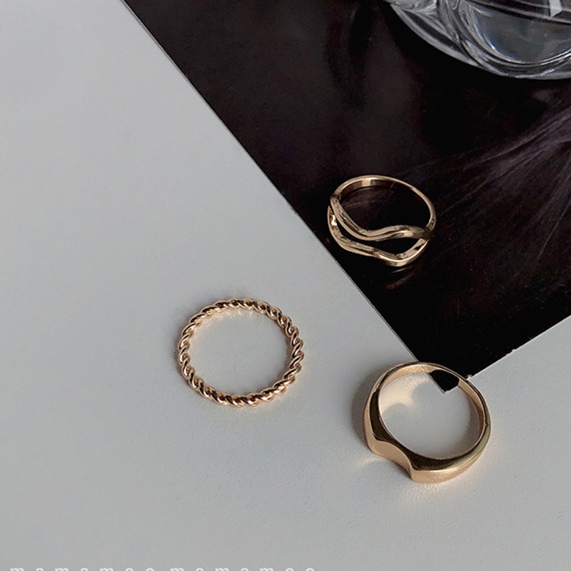 Three-piece Ring, Accessories Light Luxury Retro Simple