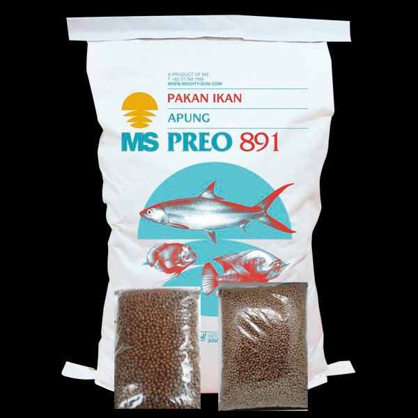 Pakan Ikan Nila Lele Bandeng MS PREO 891 No. 2 3 5 800gr Mujair Patin Bawal (Repack)