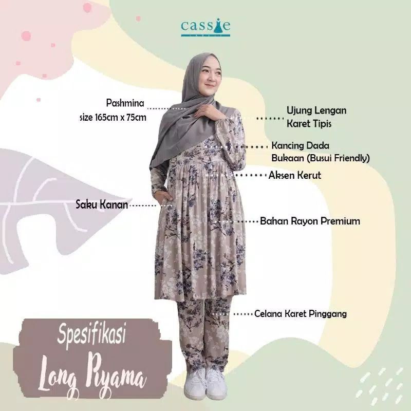 long piyama by cassie labels