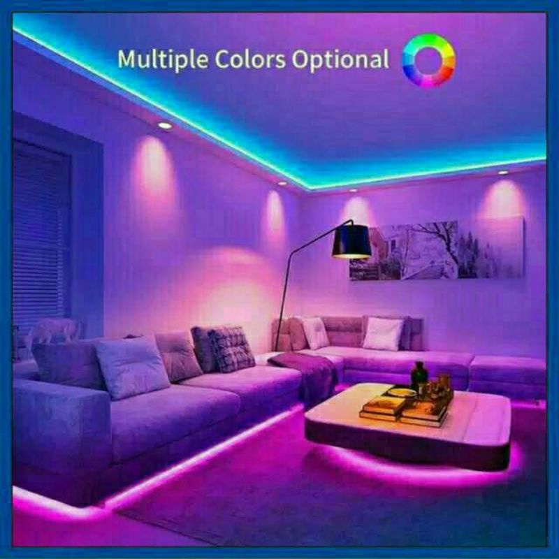 lampu plafon rgb gaming kamar tidur kumplit dengan remote
