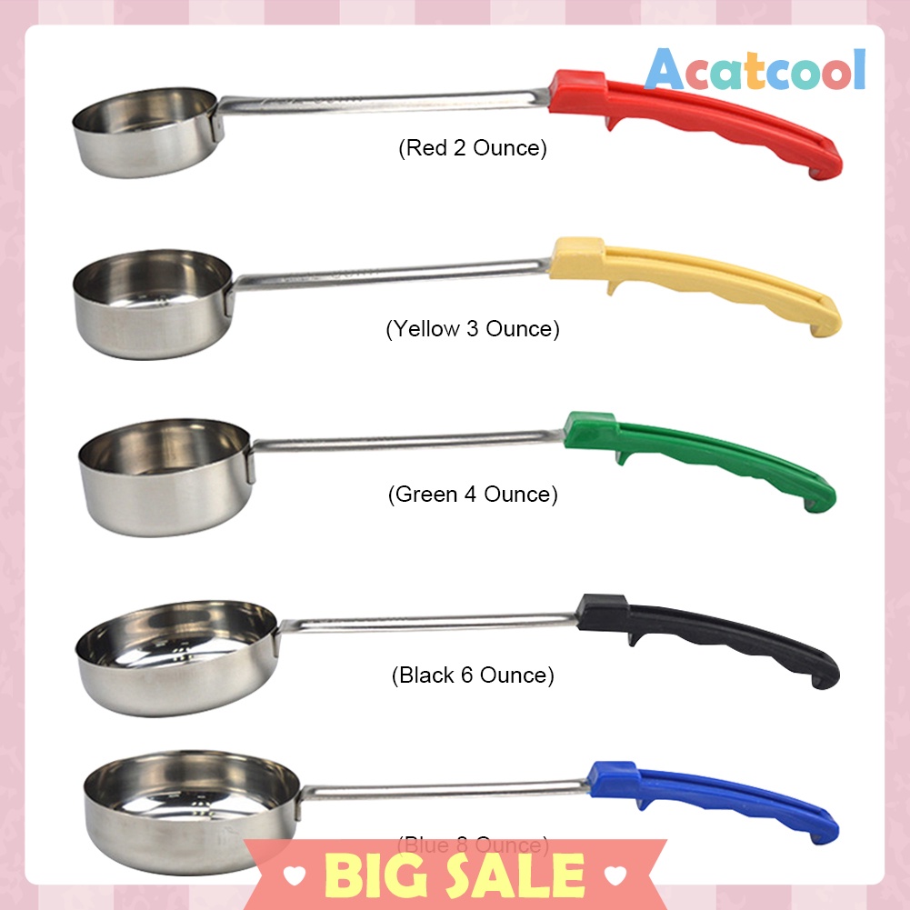 Pizza Spread Sauce Ladle Rubber Handle Flat Bottom Kitchen Cooking Spoon