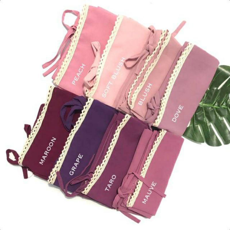 Anissa Bergo Renda (Hijab instant, hijab tali, hijab bergo)