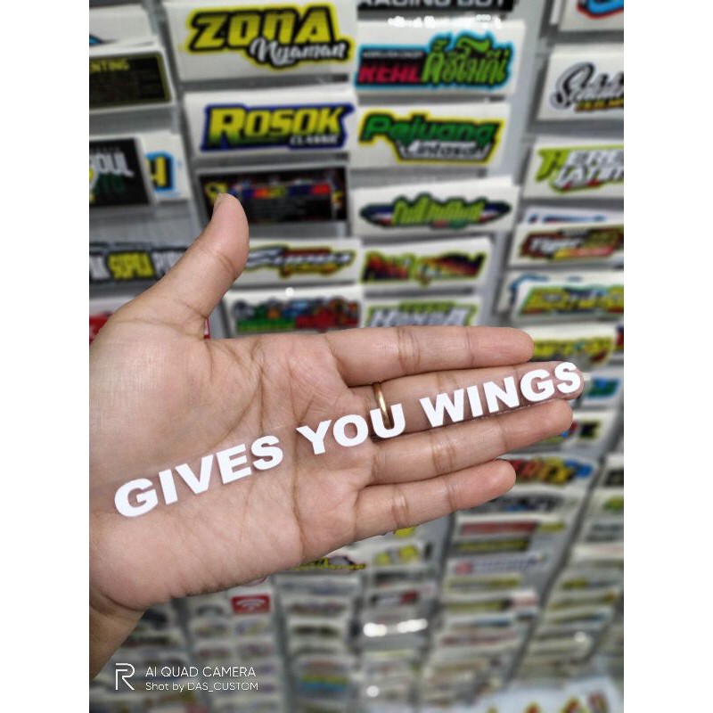sticker cutting GIVES YOU WINGS
