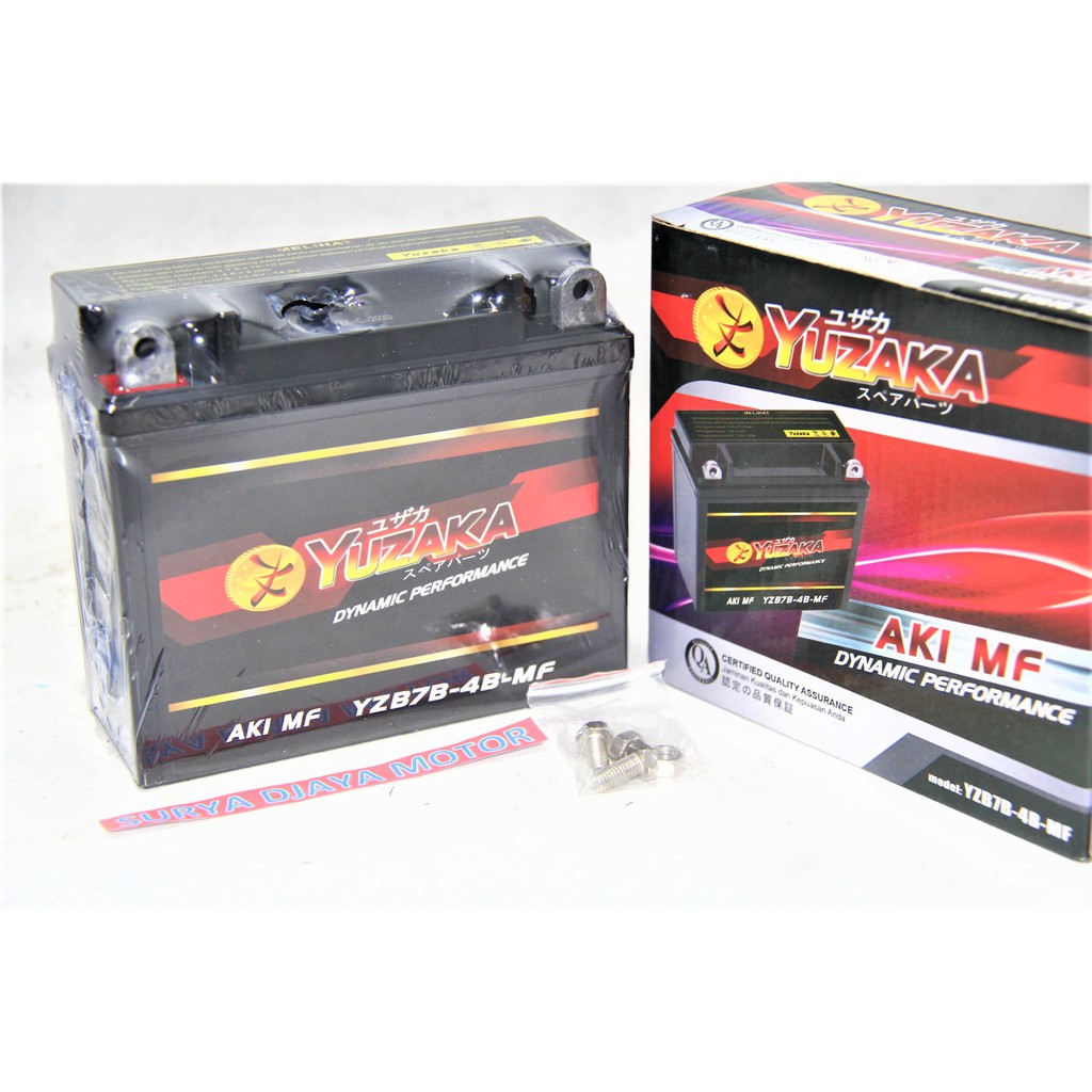 Aki accu Honda Tiger Yamaha Scorpio Nouvo Tiger Hercules Jaguar Aki Accue Aki Kering Yuzaka YZKB7B-4