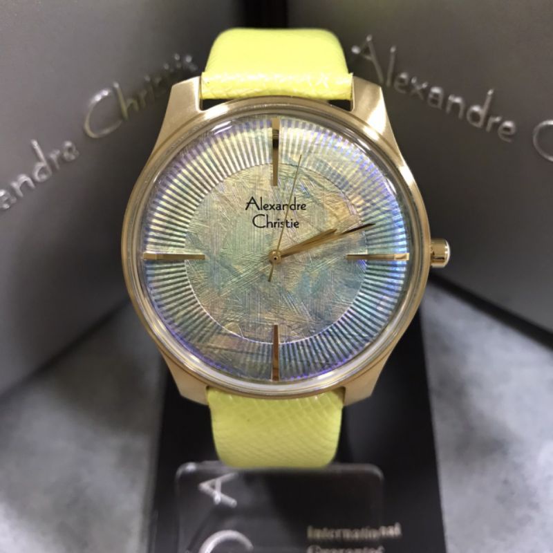Jam Alexandre Christie AC 8532 MH LGP Pria Rantai gold Bulat