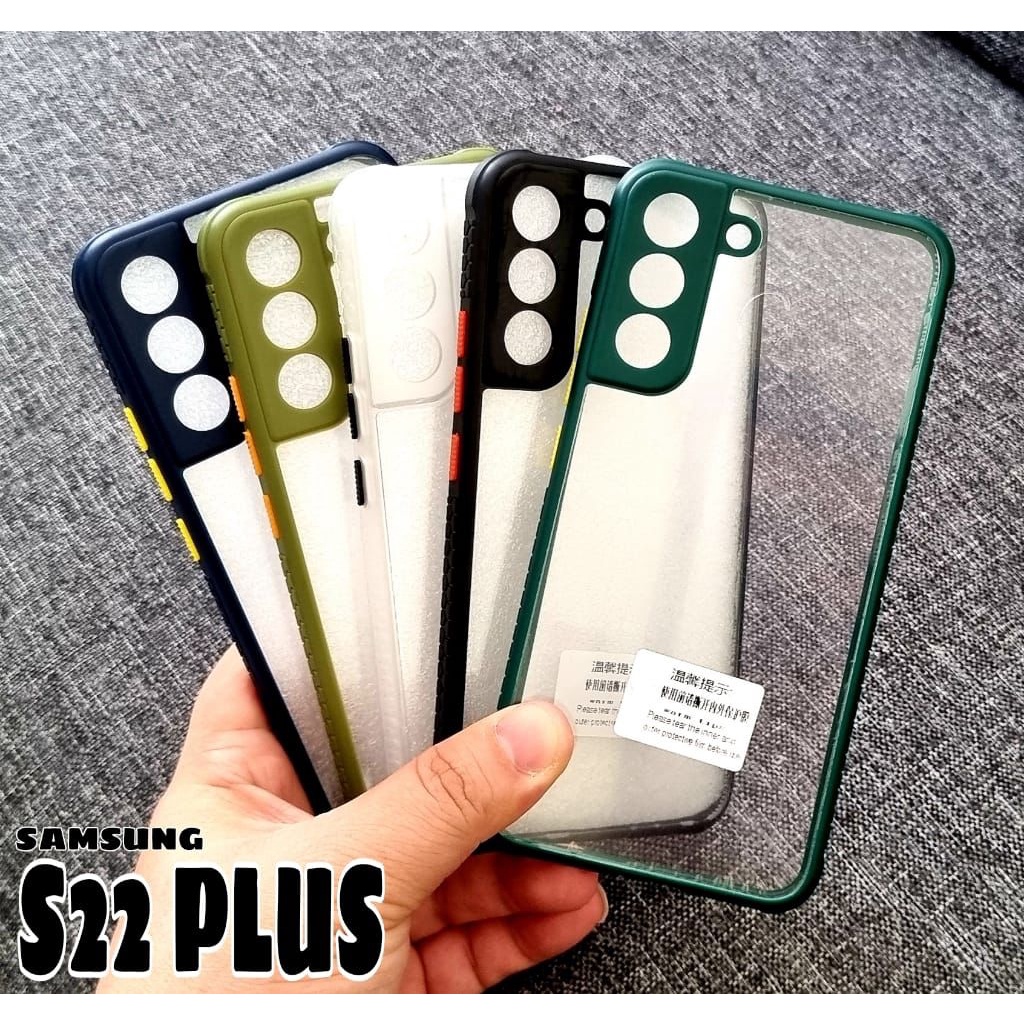 MIQILIN Case Samsung S21 FE S22 Plus Ultra S22+ Hard Case Bumper Warna TPU Protector Camera