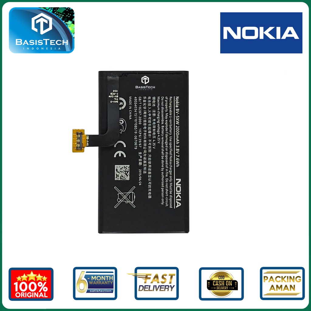 BATERAI NOKIA LUMIA 1020 - RM875 - RM-876 - RM877 - BV-5XW - ORI