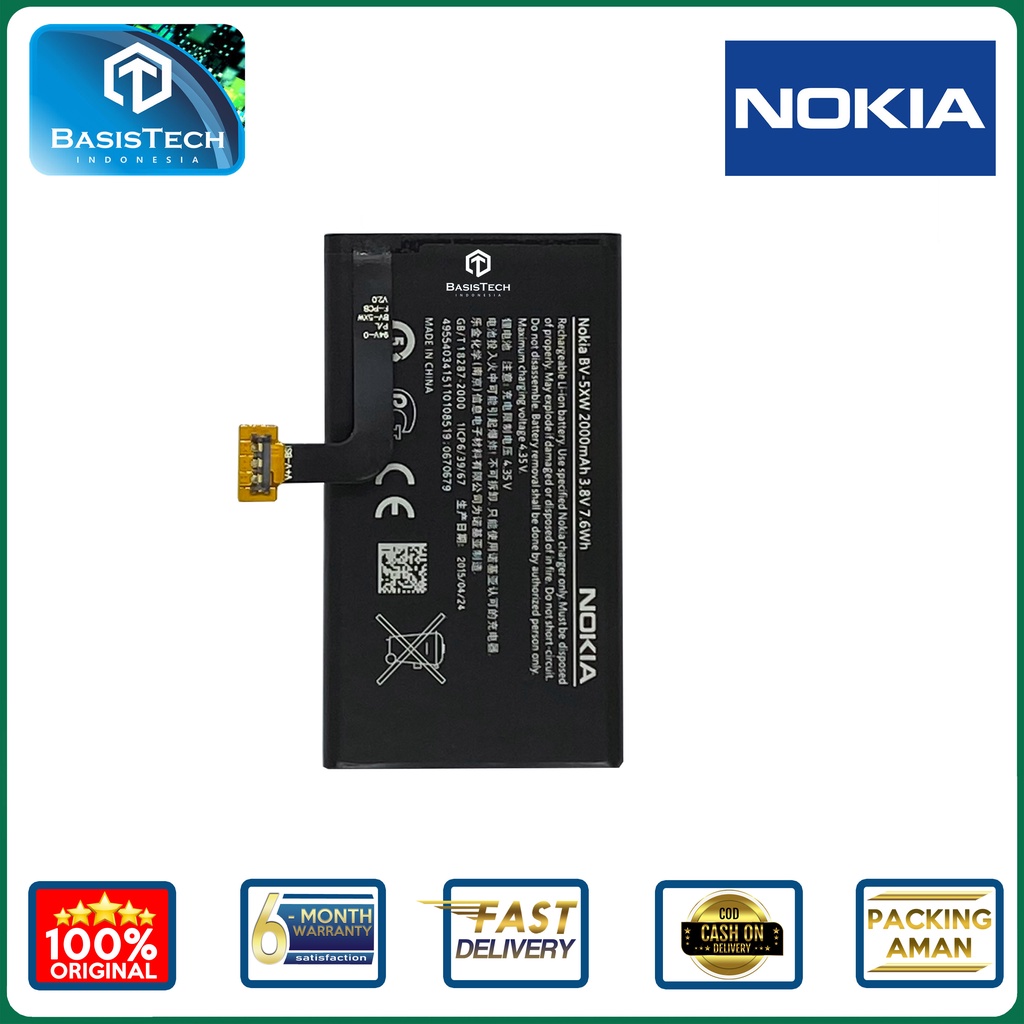 BATERAI NOKIA LUMIA 1020 - RM875 - RM-876 - RM877 - BV-5XW - ORI