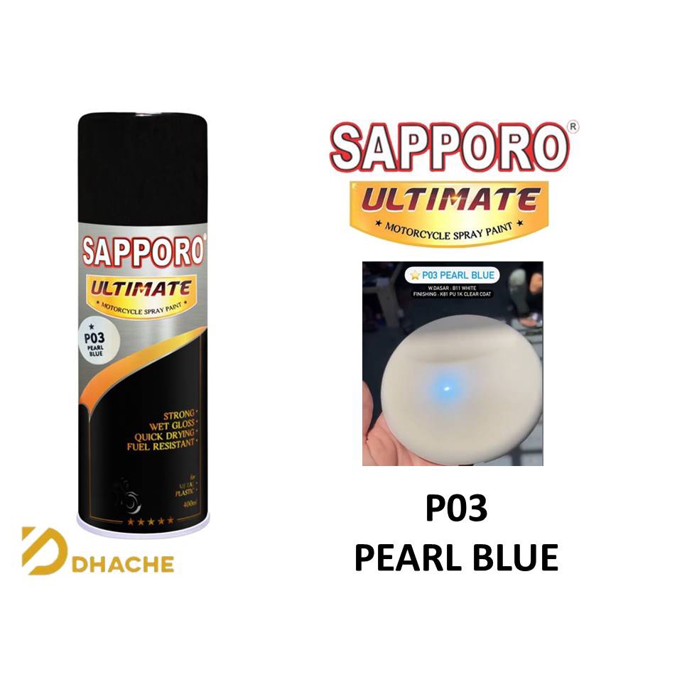 Sapporo Ultimate P03 Pearl Blue Pearl Series / Cat Spray Semprot Aerosol Terbaik