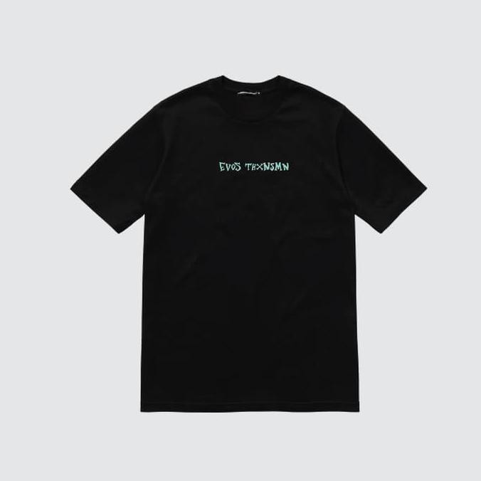 Kualitas Terbaik THANKSINSOMNIA X EVOS TEES | CHAIR SMILE | BLACK - S ON SALE