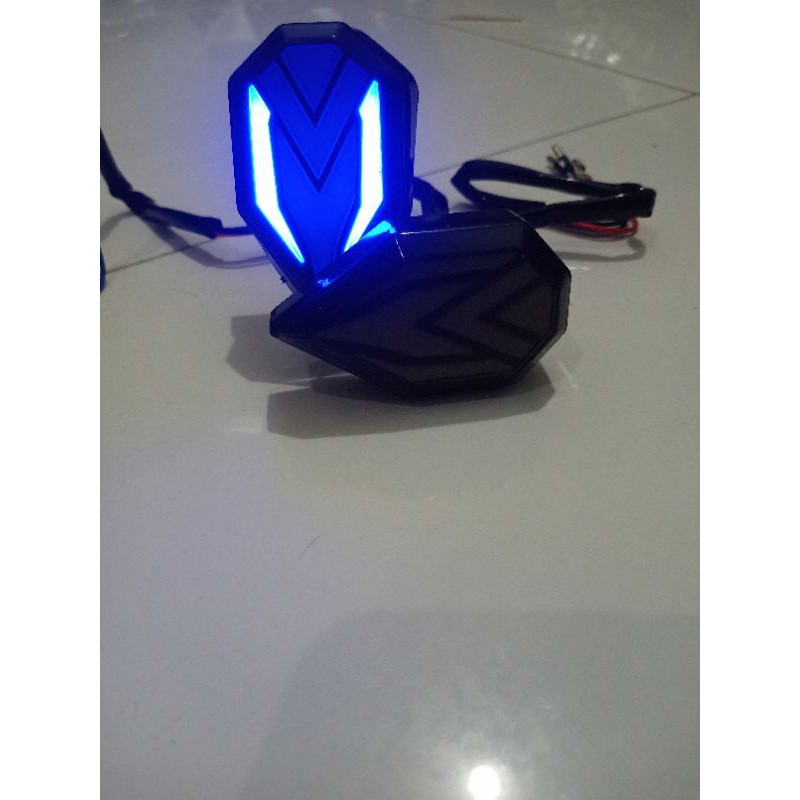 LAMPU SEN TEMPEL FAIRING IRON MAN running yellow-blue