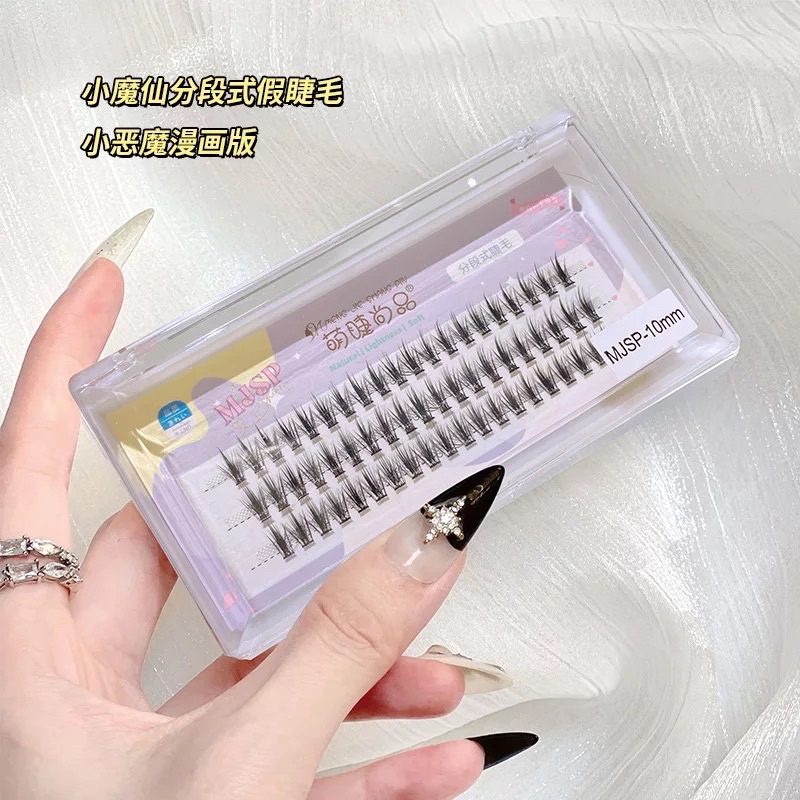 LITTLE DEVIL - New Manga Thick Little Devil False Eyelashes Single Cluster Segmented Natural Simulation Cos Eyelashes Handmade Dramatic Volume