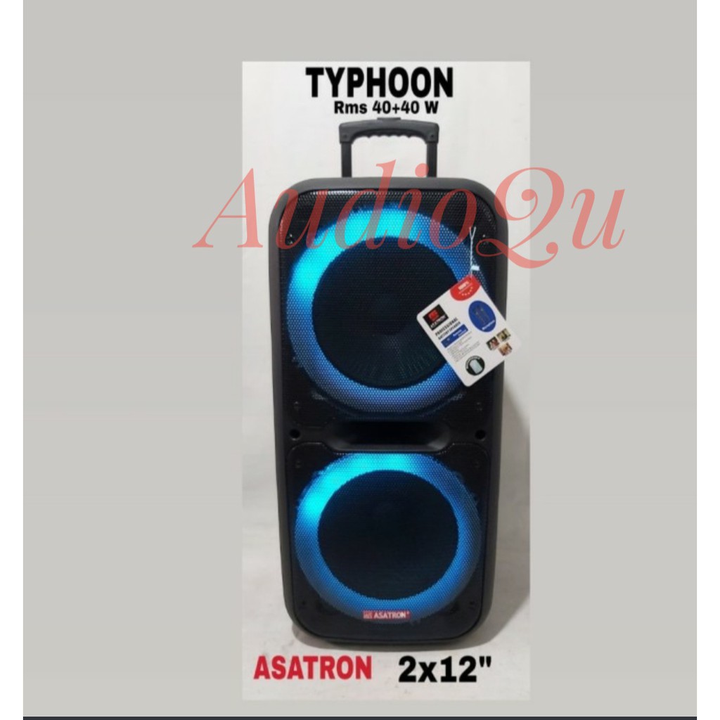 Speaker Portable Asatron Typhoon HT 8890/ HT8890 USB 2x12 Inch