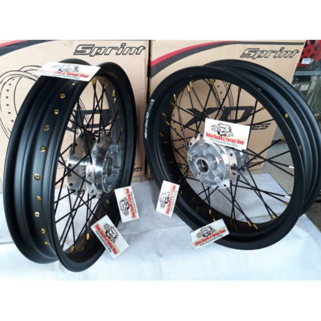 Paketan Velg lebar 300 350 17 Vixion Old Mx king Vixion new Rx king Velg sprint XD sama stel