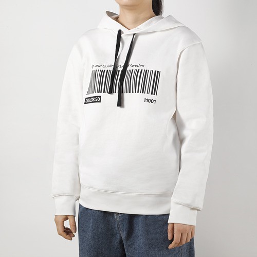 EFTERTRADA Jaket dengan penutup kepala dewasa putih
